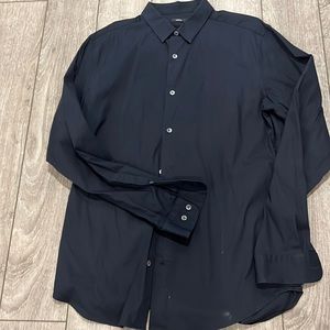 Men’s Vince shirt navy blue button down medium m